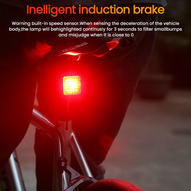 Bicycle Rear Light Intelligent Brake Sensor Light for MTB Road