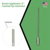 Set of 3 Brown Applicators, 6", Twisted Tip, Stainless