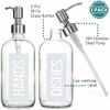 2pack 18oz Glass Soap Dispenser With Rustproof 304 Stainless Steel Pump Kitchen