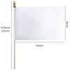 12 Pack 8x12 Inch Solid White Blank Flag Small Mini Plain White DIY Flags On Stick for Marking Decorations