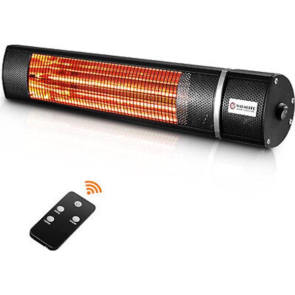 Wall Mounted Patio Heater Outdoor Electric Infrared 1500w Waterproof w/ Remote