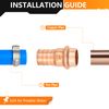 10-Pack HeSun Copper Press Fitting Adapter,1/2" PRESS X 3/4" PEX F1807 Crimp Coupling(PRESS013)