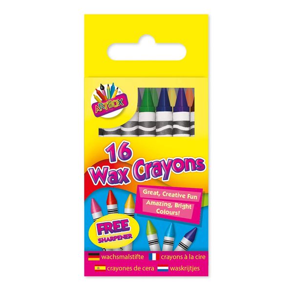ARTBOX 16 Wax Crayons in Hanging Box