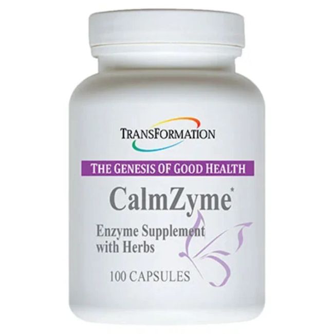 Transformation Enzymes CalmZyme Enzymes Supplement with Herbs 100 Capsules