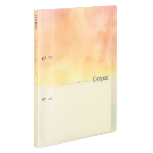 Kokuyo Ru-PP358-L3Y Campus Loose Leaf Binder, Limited Edition, B5, 2 Holes, Pastel Grade, Yellow