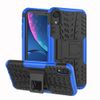 Yiakeng iPhone XR Case with Screen Protector, Shockproof Silicone Protective with Kickstand (Blue)