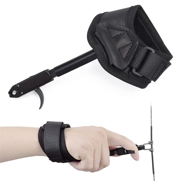 ELONG Archery Compound Bow Release - Adjustable Black Wrist Strap Trigger Caliper Right Left Hand