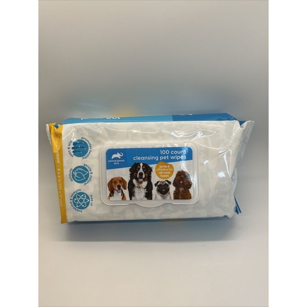 300 Count Animal Planet Cleansing Pet Wipes. Total Of 3 Packages.