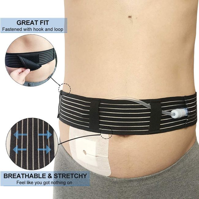 G-tube Holder - Breathable Comfortable And Concealment Gastrostomy Tubes  Belt - Abdominal Feeding Tubes For Men, Women And Adults,1 Pcs,l