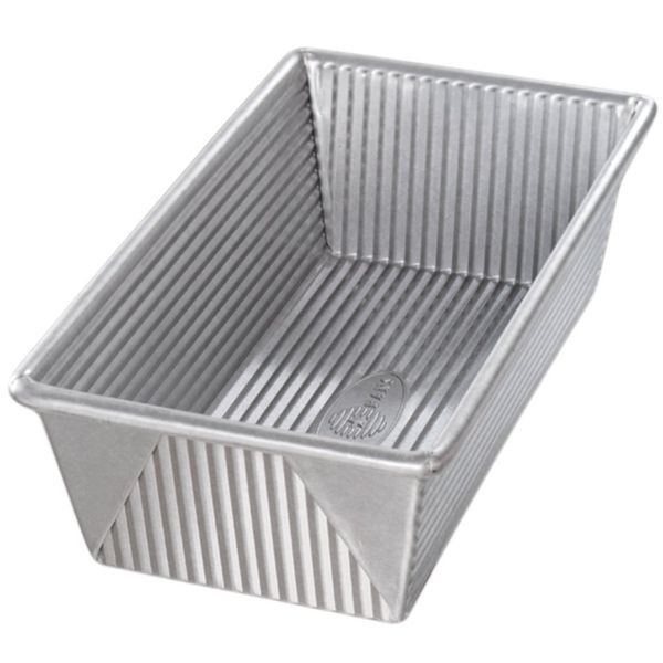 USA Pan Bakeware Aluminized Steel Loaf Pan, 5"D x 10"W x 3"H, 1.5 Pound