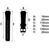 Watch Strap Black Resin 16mm fitting, 25mm shoulders Casio G-Shock models
