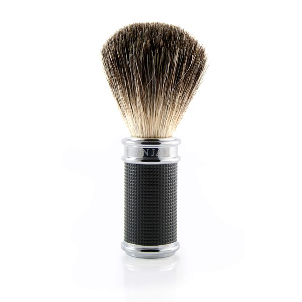 Edwin Jagger Black Diamond Shaving Brush - Pure Badger