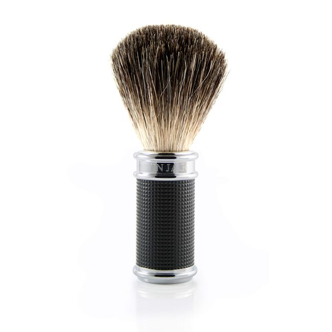 Edwin Jagger Black Diamond Shaving Brush - Pure Badger