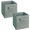 ClosetMaid 18657 Cubeicals Fabric Drawer, Gray, 2-Pack