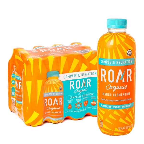 Roar Organic Electrolyte Infusions - USDA Organic - Mango Clementine 12 Pk