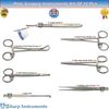 Small Animal Surgery Instruments Kit Forceps Towel Clamp Stitch Scisor Spay Hook