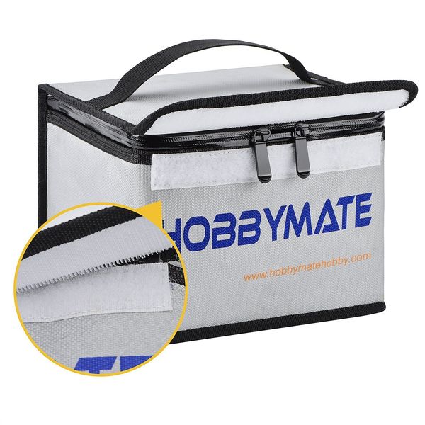 HOBBYMATE Lipo Battery Safe Bag Fireproof - for Lipo Battery Charging Protection, Lipo Battery Storage, Lipo Battery Transporting