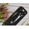 Tecto 4.5" Beard Moustache Scissors with Comb & Pouch, Stainless Steel Eyebrow, Ear & Nose Small Hair Scissors Multi Functions Men Facial Hair Grooming kit Gift Set
