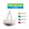 400 Pack White Uncoated Paper Plates Diameter Recyclable Microwave Safe 9" Inch