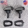 2pc New Plastic Car Auto Window Windshield Washer Spray Sprayer Nozzle Black Top
