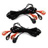 Leads for TENS/EMS Machines 2.5mm Connection 4-Stud Connectors 1 Pair Red/Black