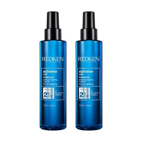 REDKEN Extreme CAT 200 ml Double Pack - Unscented - Hair Treatment for Cats - Cat Hair Treatment Double Pack