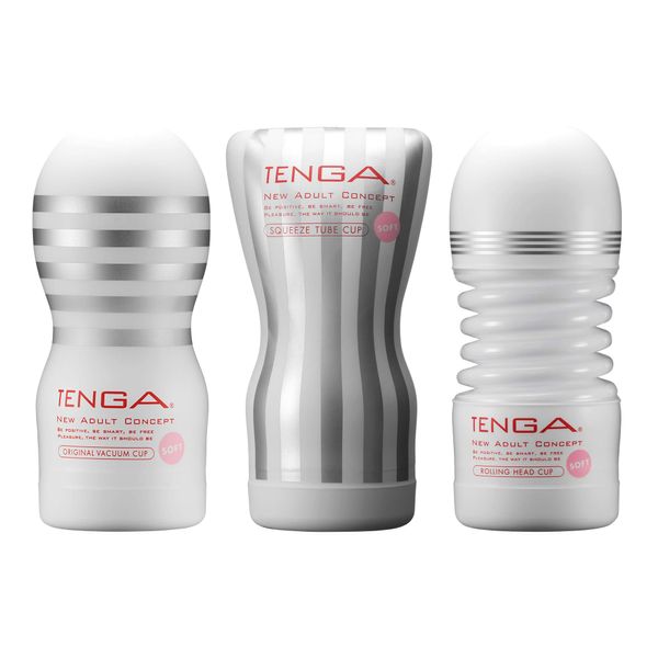 Tenga Trial Cup Set, Soft, 3 Types of Soft Cups