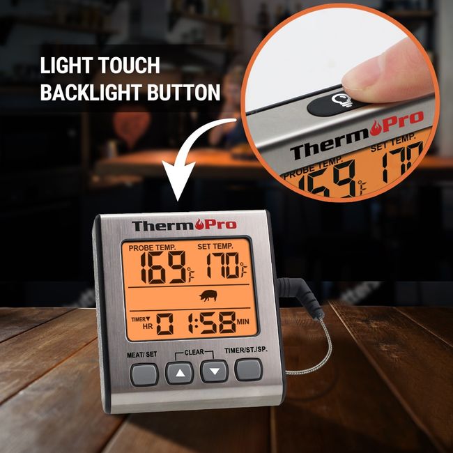 ThermoPro TP03H Digital Backlight Folding Barbecue Kitchen Cooking