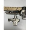 (2)100 Degree Euro Cabinet Hinge Full Overlay Concealed Base Self Close Nickel