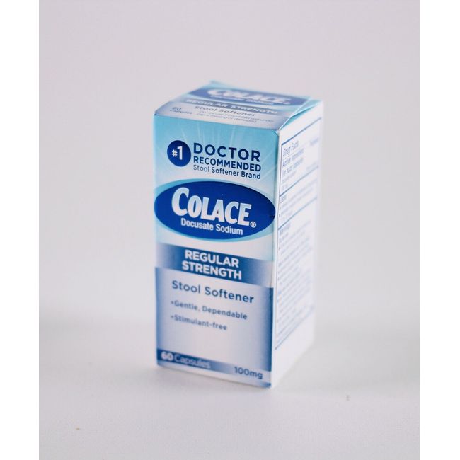 Colace Stool Softener, 100mg, 60 capsules (exp Feb 2025) *FREE SHIPPING