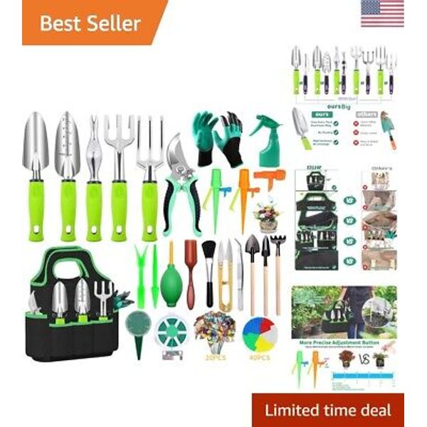 84 PCS Garden Tools Set,10pcs Succulent Tools Set Included 6pcs Large Heavy D...