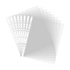 New 100 Pcs A4 Plastic Punched Punch Pockets Folders Filing Wallets Sleeves