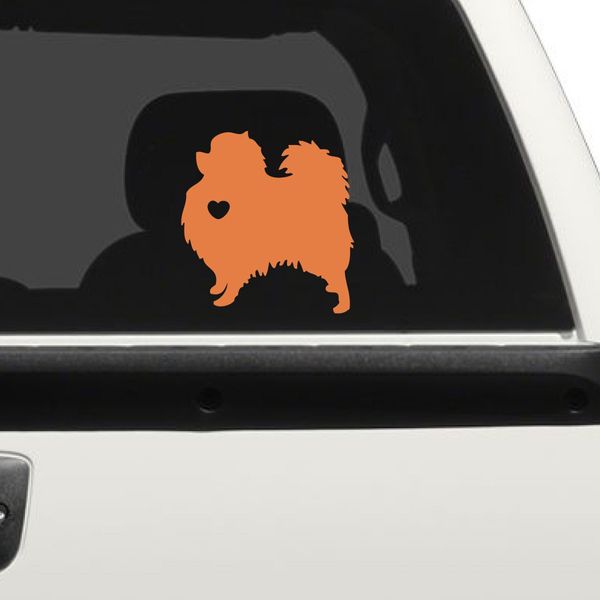 I Love My Pomeranian Car Decal