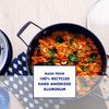 Blu. Cookware 11” Saute Pan with Lid, Non-Toxic, Non-Stick Ceramic