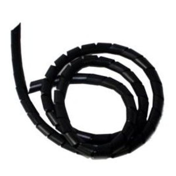 Cable-Tex Spiral Binding - BLACK Cable Tidy Wrap 12mm x 2m