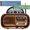 Solar-Powered AM/FM Shortwave Retro Radio With Bluetooth Speaker MP3 USB Player