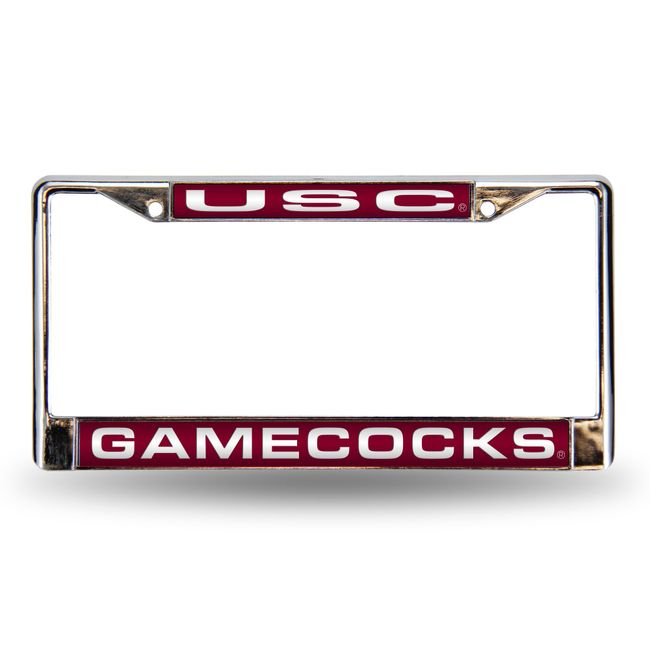 Rico Industries NCAA Unisex-Adult Laser Cut Inlaid Standard Chrome License Plate Frame