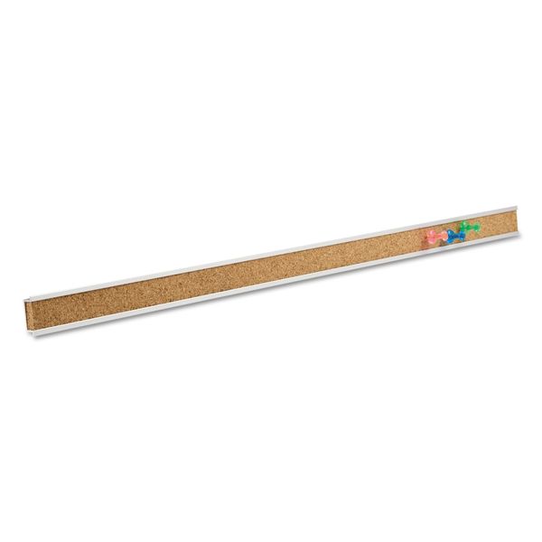 Quartet Bulletin Bar Strip, Cork Board, 48" x 1", Aluminum Frame, Beige (2006)