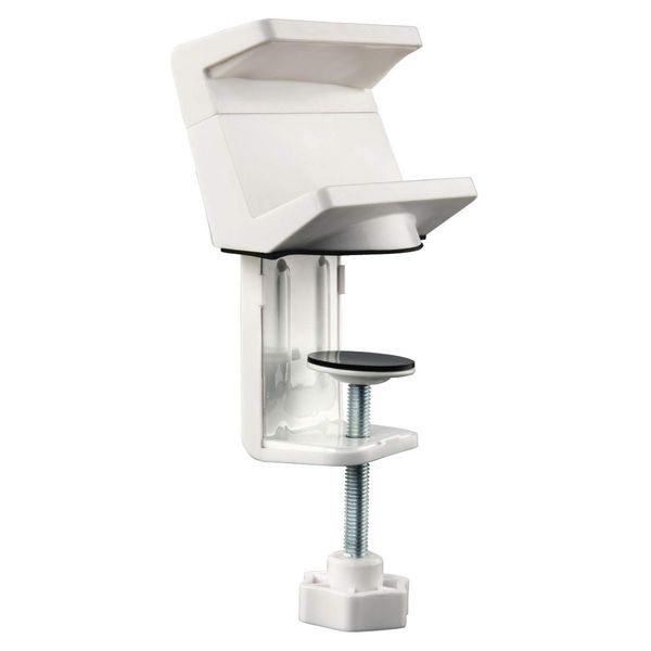 Hama | Table holder for multiple socket outlets | Multiple sockets, clamp holder with cable manager, for desk/table top, clampable/screwable table attachment, white