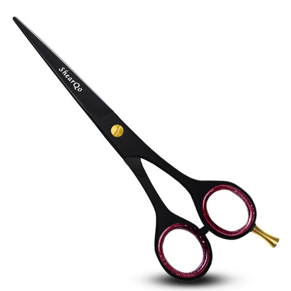 Hair Scissors-ShearQo Hairdressing Scissors Stainless Steel Barber Scissors and Razor Blade Hairdressers Scissors for Barbers, Men, and Women