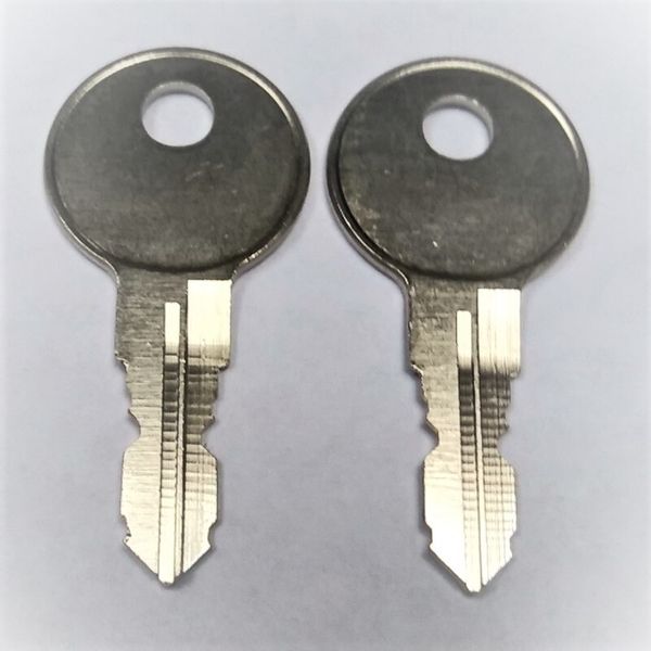(2) LEER Truck Cap All Metal Replacement Keys Cut To Key Code 009