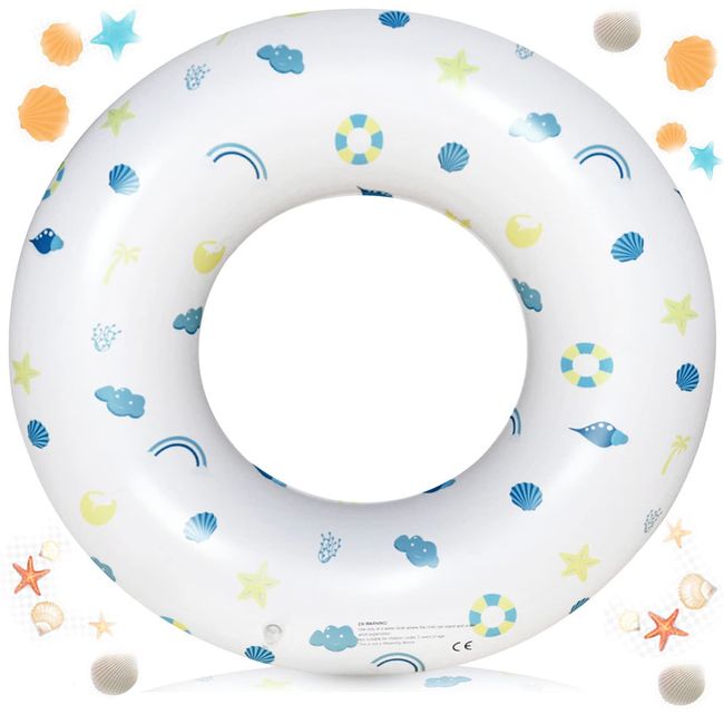 Swimming Ring for Children, Adults, Enchantment, Float, Pool, Ocean, Outdoor Activities, Summer Vacation, Water Play, 31.5 inches (80 cm), For Ages 6 and Up