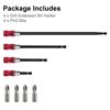 4Pcs 1/4" Hex Shank Drill Bit Extender Magnetic Bit Holder 1/4Inch Chuck Adapter