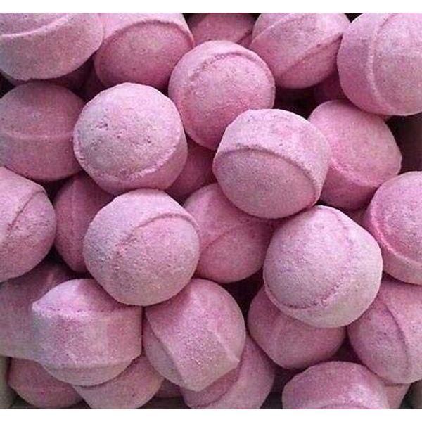 Mini Bath Bombs - 24 Fragrances - (RASPBERRY / 100 BATH BOMBS)