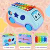 Little Star Pull Along Musical Bus Xylophone, Colourful Engaging Shape Sorter for Interactive Musical Development