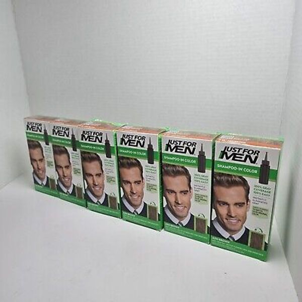 Just For Men Shampoo-In Hair Dye Color ASH BROWN H20 H-20 Lot/7 NEW