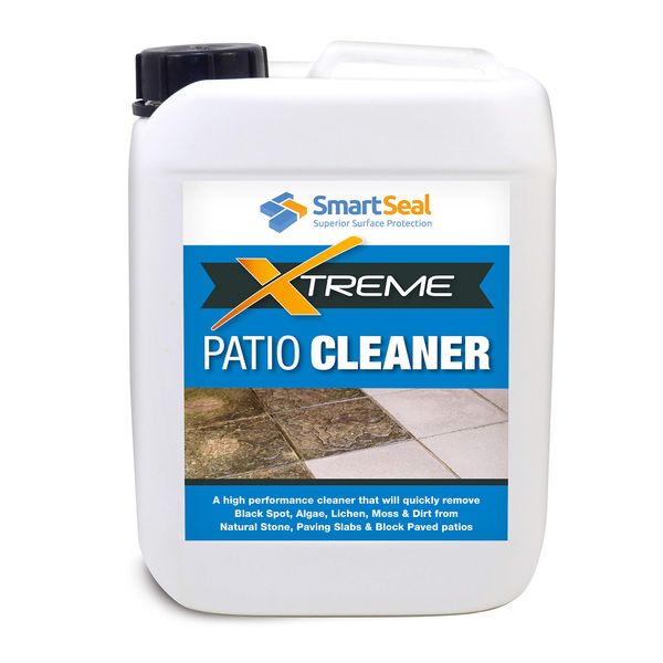 SmartSeal Patio Cleaner Xtreme - Powerful Easy To Apply Patio Cleaner Fluid - Highly Concentrated Patio Black Spot Remover and Paving Slab Cleaner - Eradicate Stubborn Patio Black Spots (5 Litres)