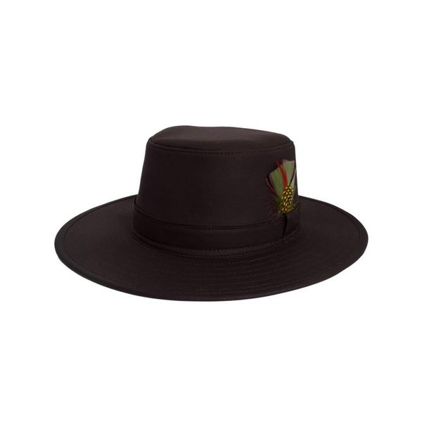 WALKER AND HAWKES - Wax Belmont Aussie Outback Hat - Brown - Medium