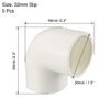 sourcing map 32mm Slip 90 Degree PVC Pipe Fitting Elbow Coupling Connector 5 Pcs