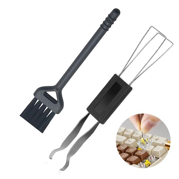 Dual Purpose Key Top Pulling Tool, Key Switch, Mechanical Keyboard, Pull, Key Cap, Removal Tool, 2 in 1 Keyboard Maintenance Tool, Removal, Maintenance, Dust Removal